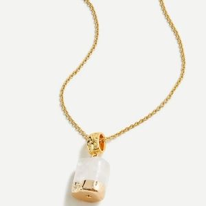 🆕 J. Crew Dipped Stone Pendant Necklace Burnished Gold